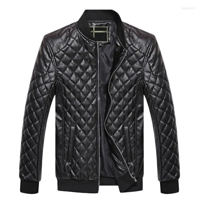 Мужские кожаные куртки осень зимняя палочка PU Men Plus Velvet Overwear Biker Motorcycle Мужчина Классическая черная куртка M-4XL