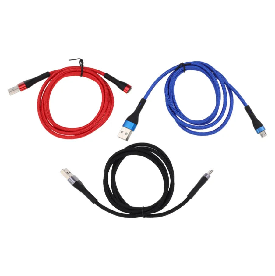 Câbles de charge en nylon de type C 3A chargeur Micro USB câble de données cordon fil de téléphone portable pour Xiaomi Huawei Samsung Oneplus ligne de Charge