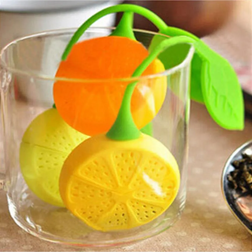 2016 بالكامل 2016 بيع مصفاة شاي السيليكون Infuser Teapot Teacup Filter Bag Lemon Courser243i