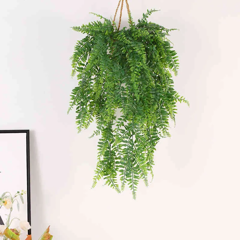 1 pz 80 cm Verde Vite Seta Artificiale Appeso Foglia Ghirlanda Piante Foglie Fai Da Te per la Casa Festa di Nozze Bagno Decorazione del Giardino