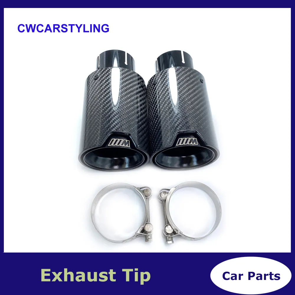 1 Piece Carbon Fiber Exhaust Pipe For M2 M3 M4 M5 F87 F80 F82 F83 F90 M135i M140i M335i M340i M235i M240i Nozzles M Muffler Tip