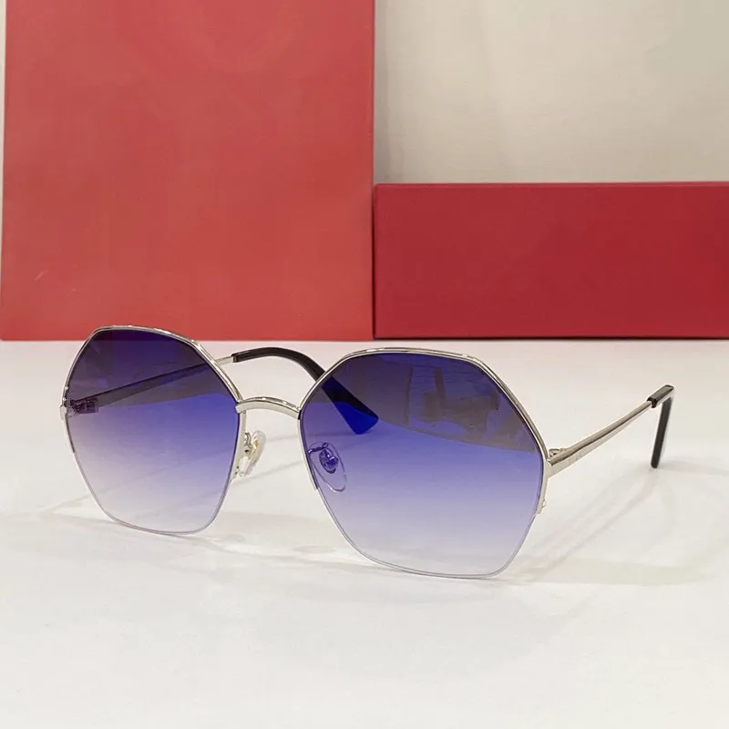 새로운 00581 남녀 스퀘어 선글라스 금속 프레임 인기 레트로 UV400 렌즈 최고의 품질 눈 보호 클래식 스타일 선물 상자