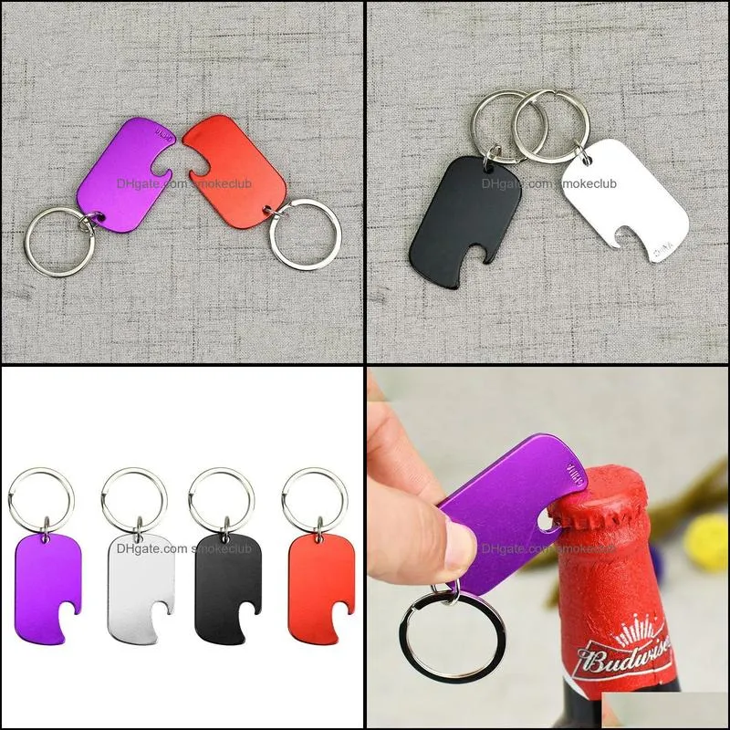 Dog Tag Opener Aluminum Alloy Military Pet Dog ID Card Tags with Opener Portable Small Beer Bottle Opener RRA12066