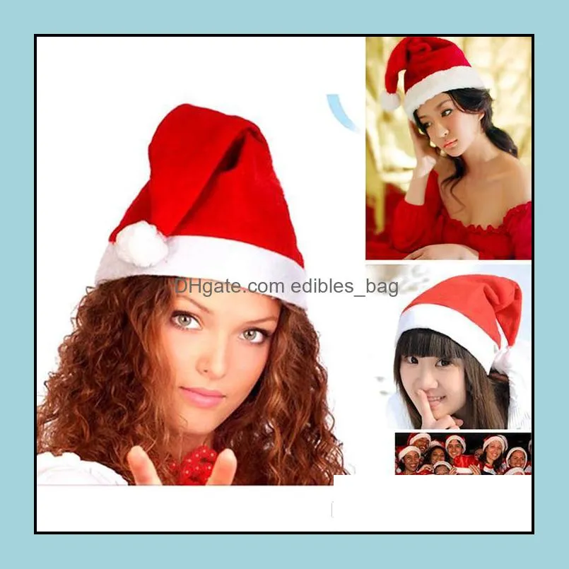 الحفلات القبعات الاحتفالية الإمدادات المنزلية حديقة المصنع السعر 1500pcs ريد سانتا كلوز قبعة ترا لينة أفخم عيد الميلاد cosplay ch dhwuw