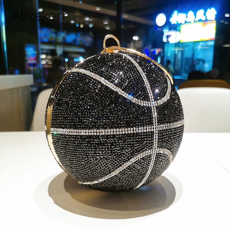 كرة السلة لكرة القدم حقيبة مسائية مصممة إبداعية جولة الكرة القابض مع محفظة عشاء عالية الجودة 220726