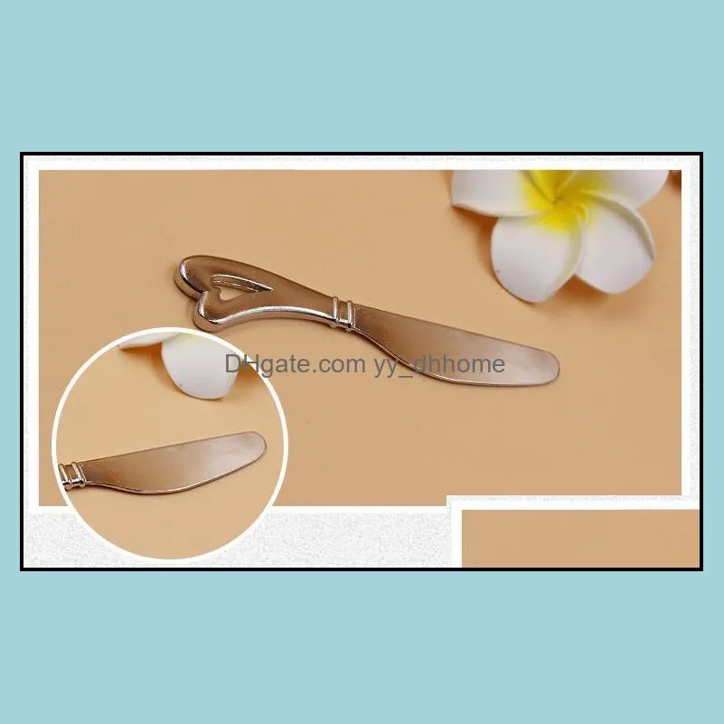 spread the love heart-shaped handle spreaders spreader butter knives knife wedding gift favors sn397