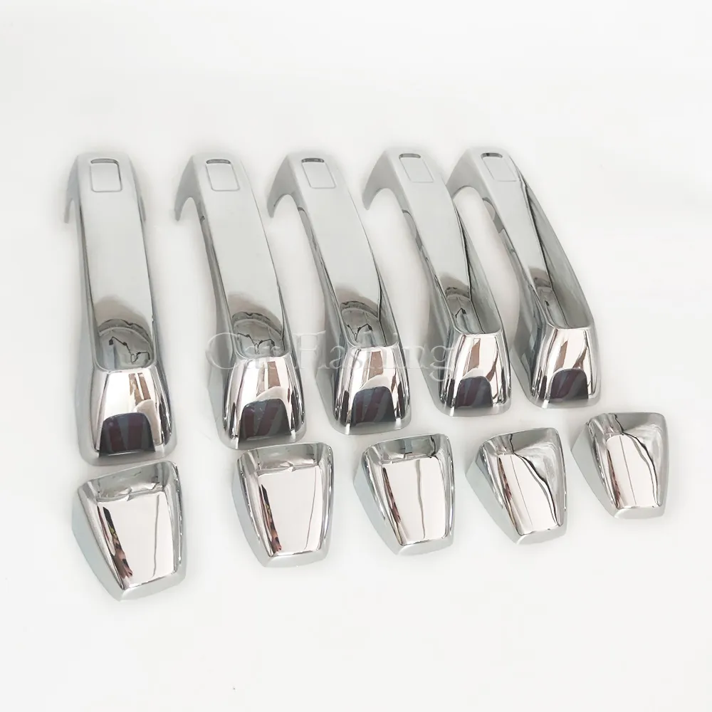 Hummer H3 2006 2007 2008 2009 2010 H3TカードアハンドルセットカバーChrome Trim Bezel Chrome Front Tail Set of 5