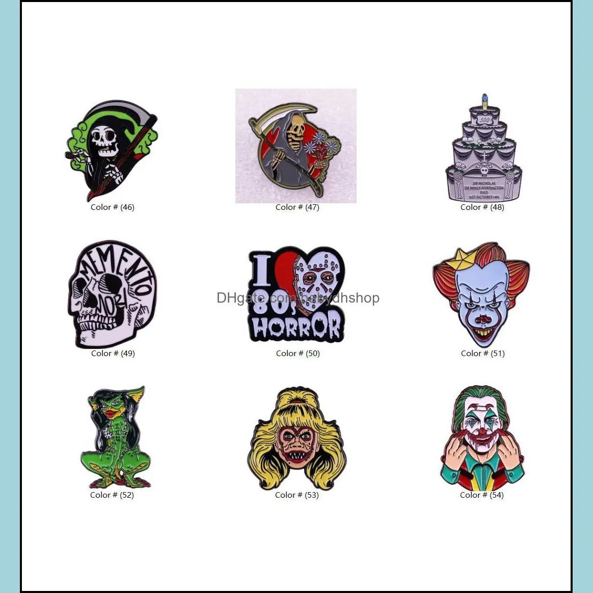 Halloween Horror movie Figure Enamel Pin Brooch Badge Lapel Pin Backpack Collar Hat Women Men Jewelry Gifts