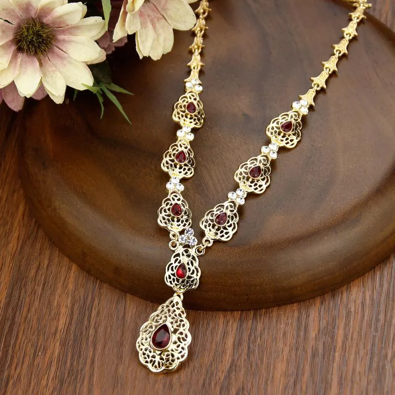 펜던트 목걸이 Neovisson Luxuriant Crystal Necklace 웨딩 웨딩 섬세한 여성 모로코 숙녀가 좋아하는 선물