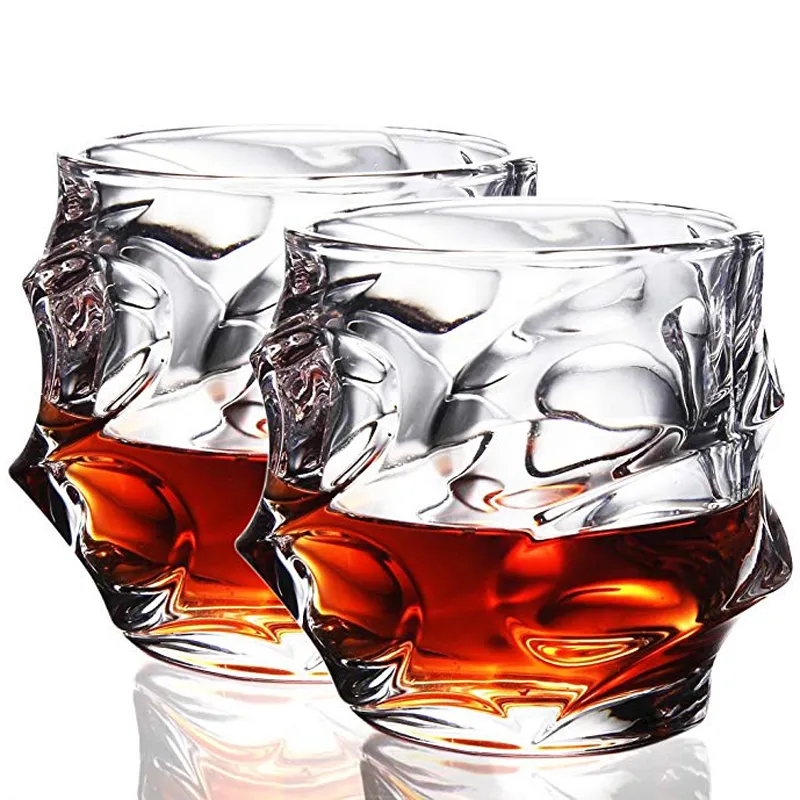 Upors 350 ml Whisky Glass Unikt Elegant Scotch ES Liquor Tumbler Crystal Whisky for Home Party Wedding ES Gift Y200106