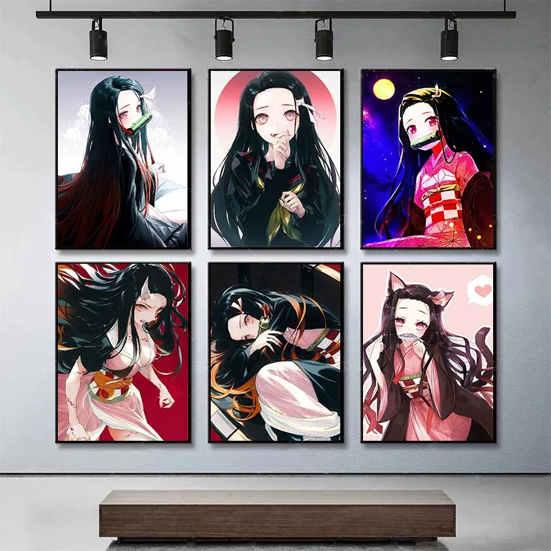 nezuko canvas painting