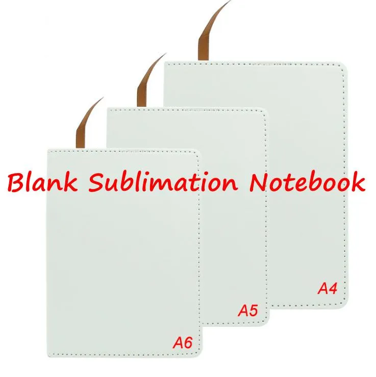 A5 A6 Sublimation Journal Blank Notebook notepads Faux Leather contains the core With double-sided tape Custom logo DIY