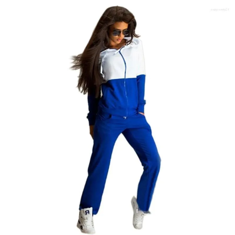 Women's Tracksuits 2 Pcs Women Set 2022 Autumn Winter Cotton Sweatshirt Tops Pants Sexy Zipper Hoodies Pullovers Suit Bomber Jackets Warm Tr