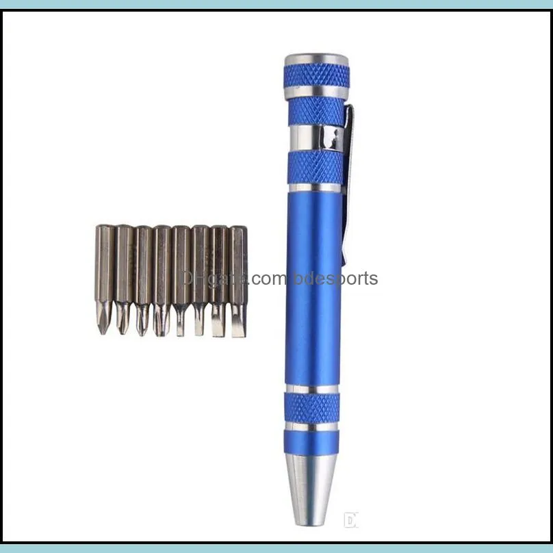 Professional Multi-function Repair Tools 8 In 1 Precision Screwdriver Bit Set Maintenance Kit Portable Pocket Tools c402