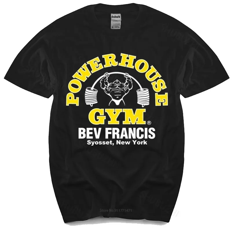 Летняя мужская Черная футболка футболка Мужчины Powerhouse Gym Harajuku Geek Cotton Tee-Tea-Tee Tees 220411