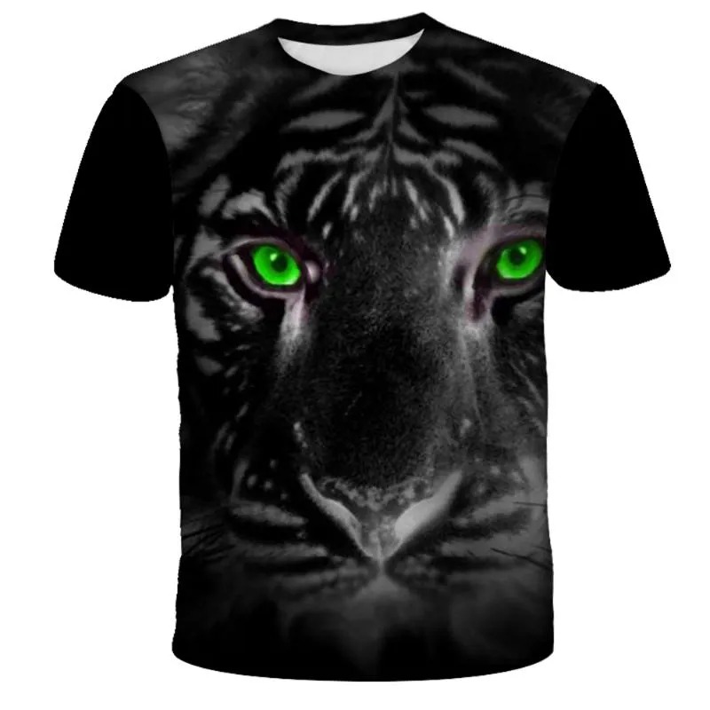 T-shirt da uomo T-shirt stampata animale tigre estiva per uomo T-shirt casual oversize a maniche corte Streetwear Hip Hop Stampa 3d Top Tees