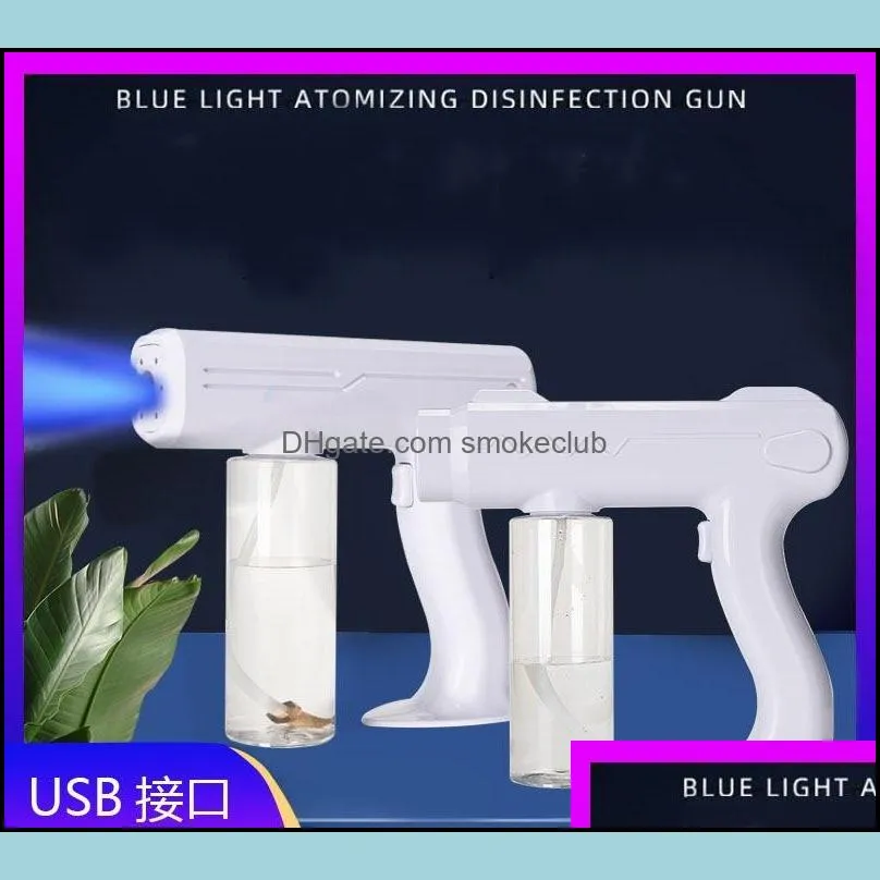 Hot sale Handheld wireless nano spray gun blue ray anion atomiztion disinfection sprayer big power household cleaning tools