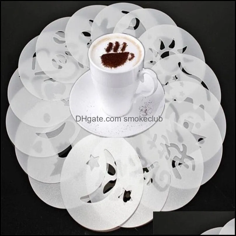 16pc Kitchenware Fancy Coffee Printing Template Kitchen Tools Coffees Spray Templates Kitchen Gadgets Creative Kitchens Accessories