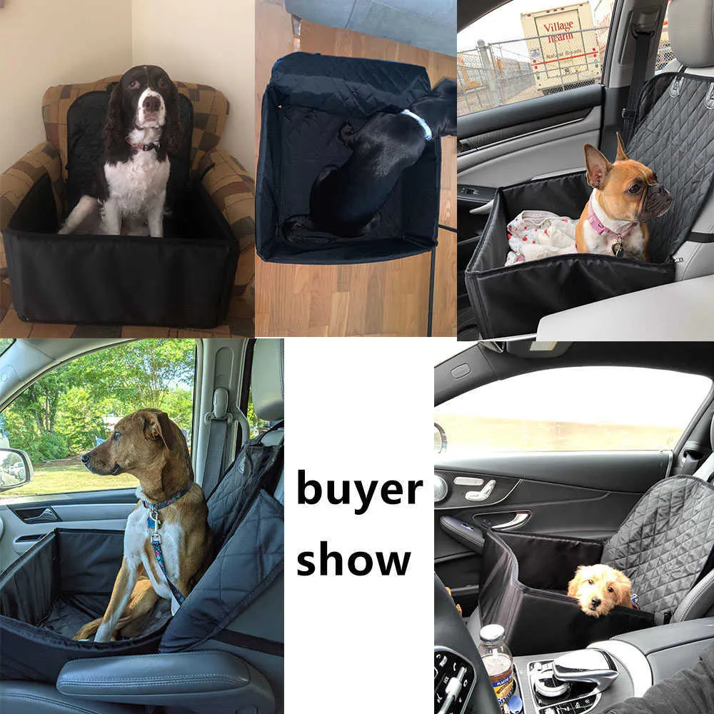 Capa de assento de carro para animais de estimação 2 em 1 protetor transportador cesta de gato à prova d'água rede para cães295i