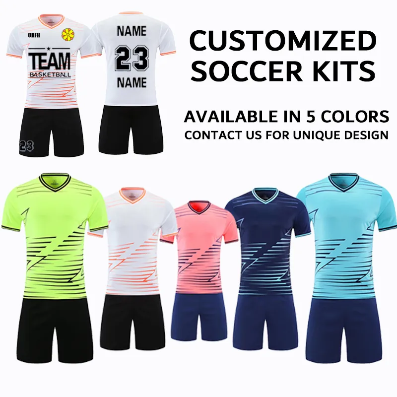 2022 Zestawy dla dorosłych dziecięcych koszul piłkarskich z spersonalizowanym projektem Każdy zespół prosimy o kontakt z nami w celu uzyskania niestandardowych rozwiązań