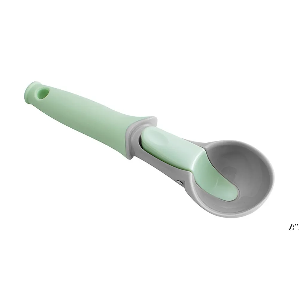 Cucchiai da fabbrica 8 pollici in plastica TPR Paletta per gelato Antiaderente Antigelo Paletta per gelato Utensile da cucina per gelati, Yogurt congelato JLE14156