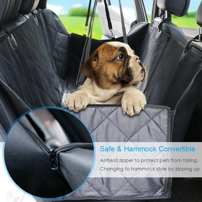 Protector de asiento trasero para perro, impermeable, a prueba de arañazos,  antideslizante, hamaca para perros, protección de asiento trasero contra