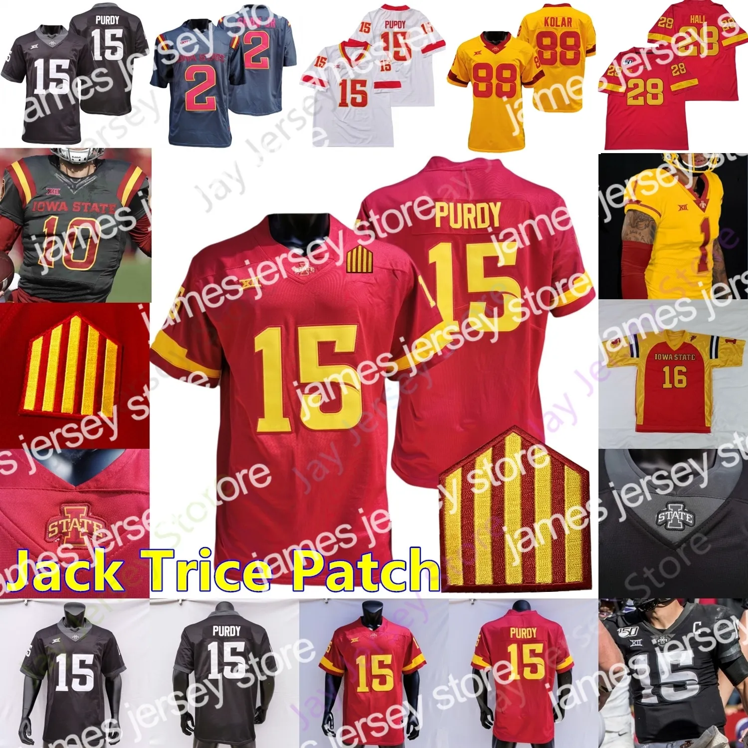 Yeni 2021 Özel Iowa State Cyclones Futbol NCAA Jersey College Brock Purdy Salonu Hutchinson Sean Shaw Jr. Allen Nwangwu McDonald IV