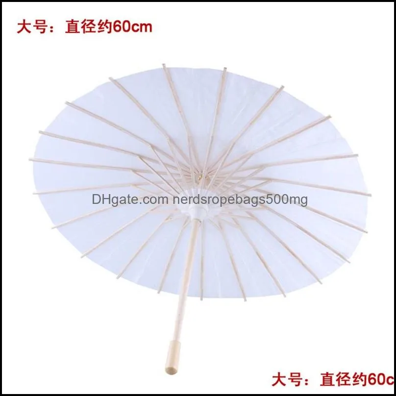 bridal wedding parasols White paper umbrellas Chinese mini craft umbrella 4 Diameter 20 30 40 60cm wedding umbrellas for wholesale 642