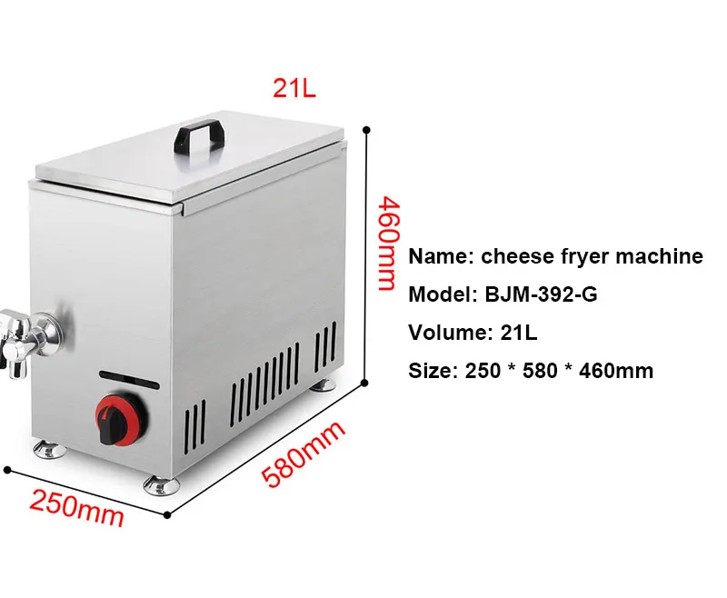BEIJAMEI Коммерческая автоматическая фритюрница для сырных палочек для собак, 25 л, электрическая глубокая корейская кукуруза, оборудование для жарки закусок для собак1068953