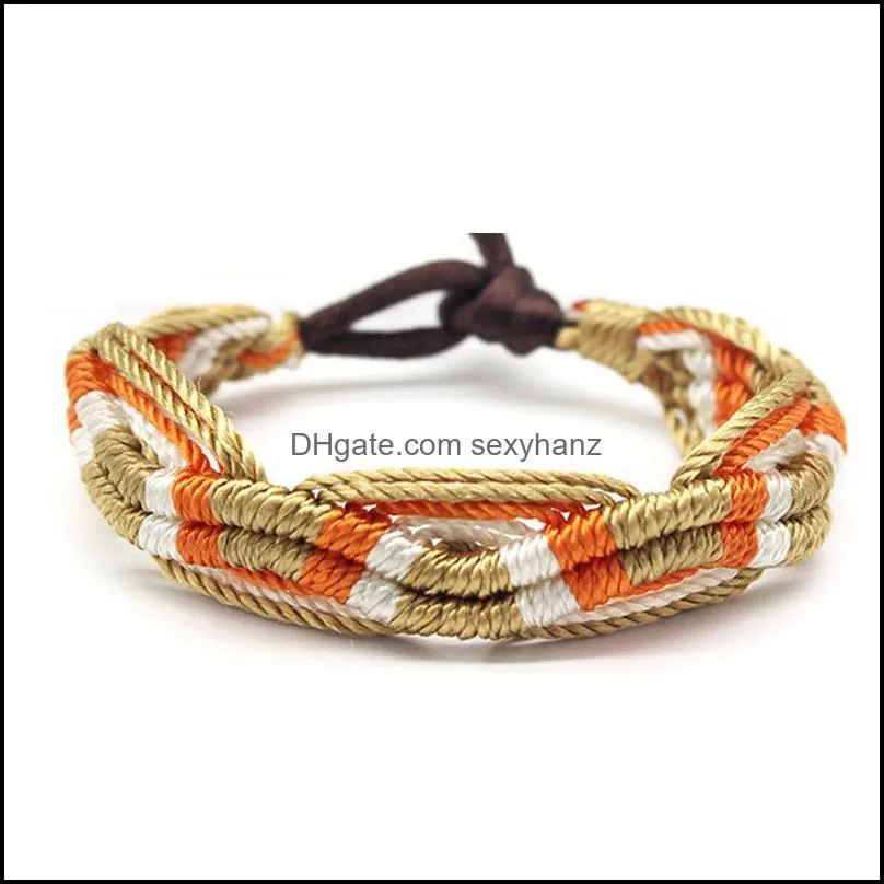 handmade wax string bracelets bangle for women braided rope friendship bracelet bohemian nepal jewelry free dhl n48y f