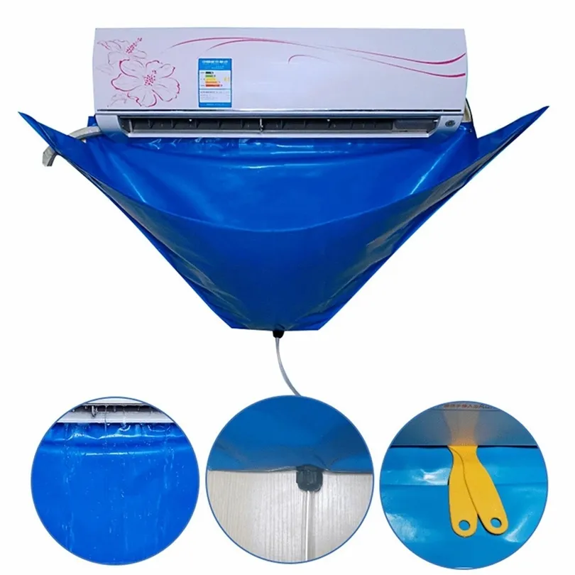 Waterproof Air Conditioner Cleaning Cover Kit With Water Pipes Dust Bag for Conditioners Below 1.5P 220427