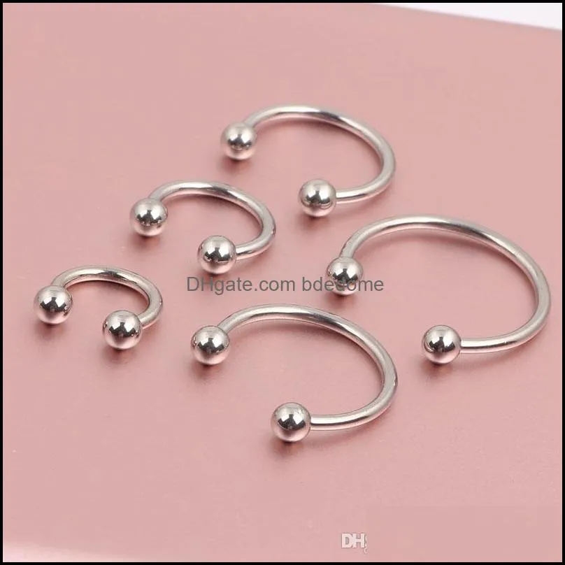 black silver cone horseshoe bar piercing body jewelry nose hoop nose ring 100pcs/lot eyebrow bar lip labret jewelry255g