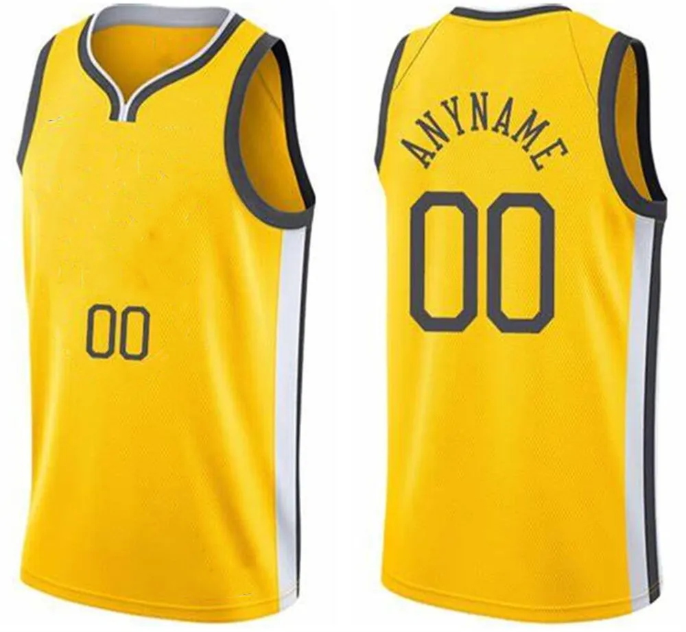 Stampato Golden State Custom Design fai-da-te Maglie da basket Personalizzazione Uniformi della squadra Stampa personalizzata qualsiasi nome Numero Maglia gialla da donna per uomo