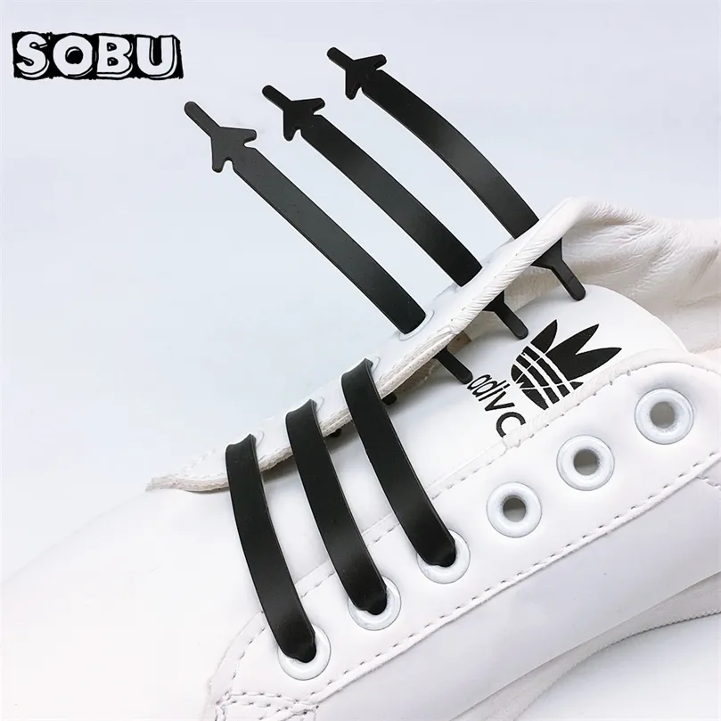 12pcslot Silicone Shoelaces No tie Elastic Shoe Laces Special Shoestrings for KidAdult Lacing Rubber Sneakers Shoe Lace 220713