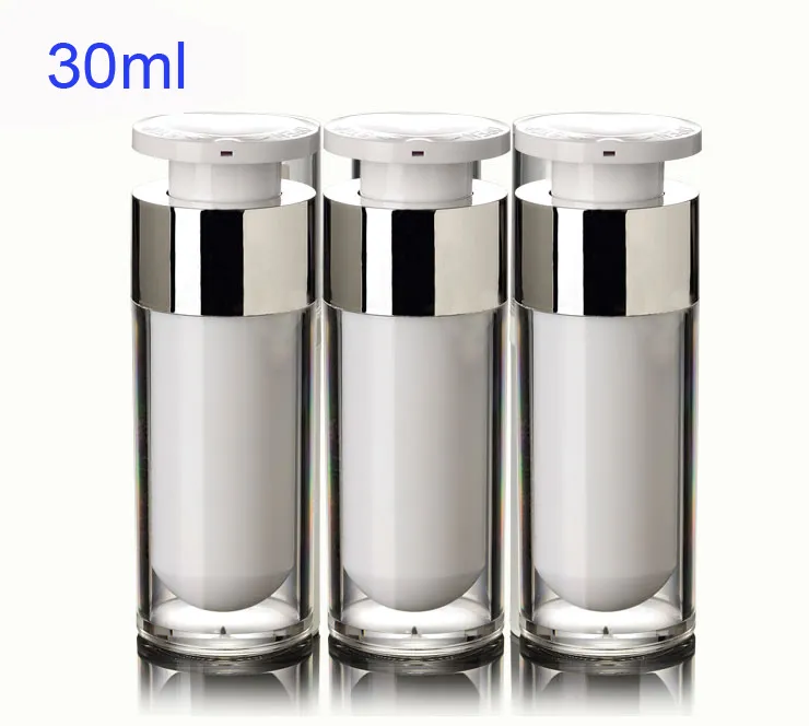 300 pz/lotto 30 ml di Plastica Lozione Acrilica Bottiglie Portatile Vuoto Riutilizzabile Pompa Airless Dispenser Bottiglia