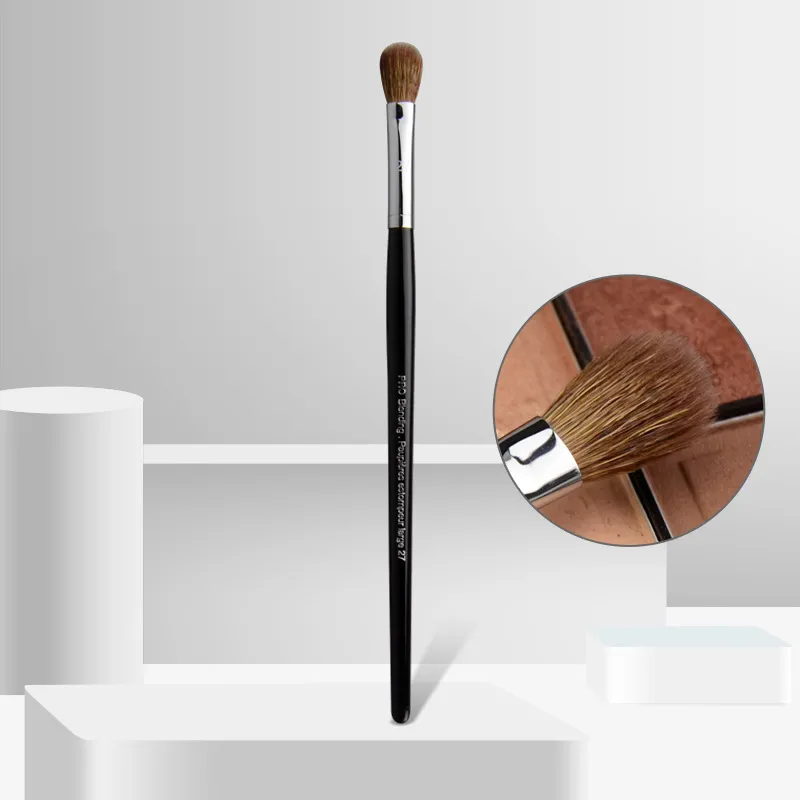 NOUVEAU PRO EYE CRAST MAKEUP BROSSION # 27 noir Soft Soft Fluffy Paddle en forme de fard à paupières Mélange de beauté Cosmetics Brush Tools