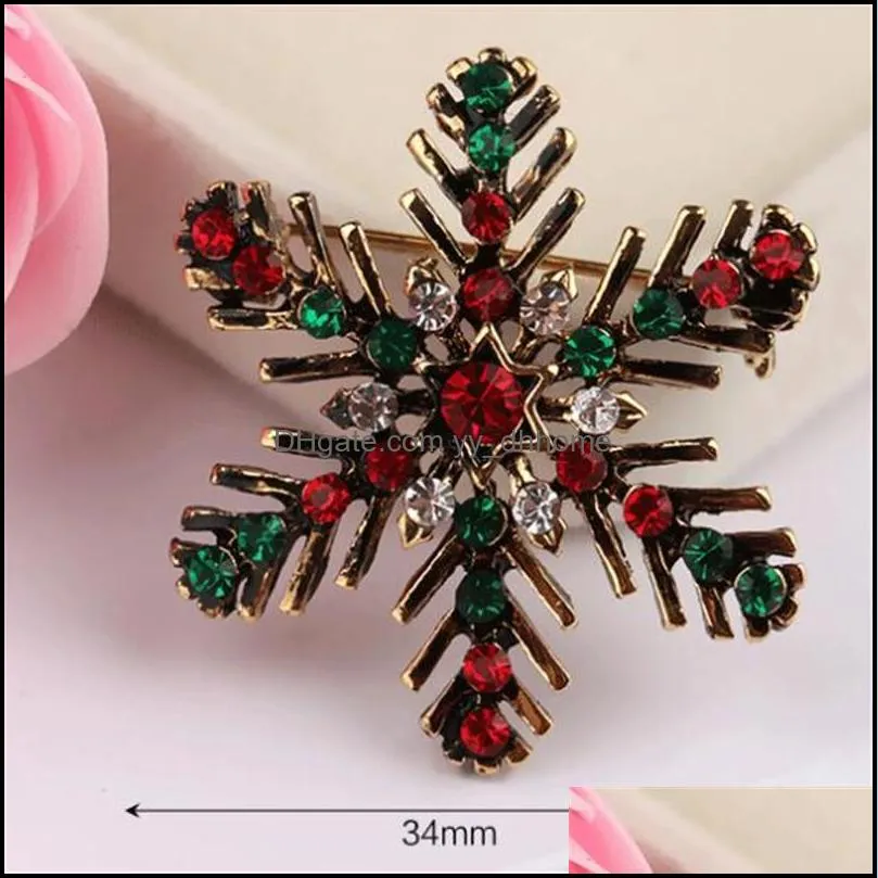Maple Leaf Brooch Men`s Shirt Wedding Suit Snowflake Badge Pin Gift Fashion Crystal Jewelry