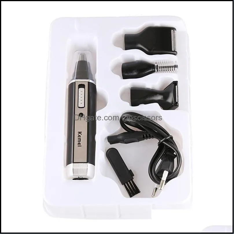 Kemei KM - 6630 4 in 1 Nose Hair Beard Eyebrow Rechargeable Electric Trimmer Electric Nose Trimmer Ear Shaver Hair Cliper Wholesale