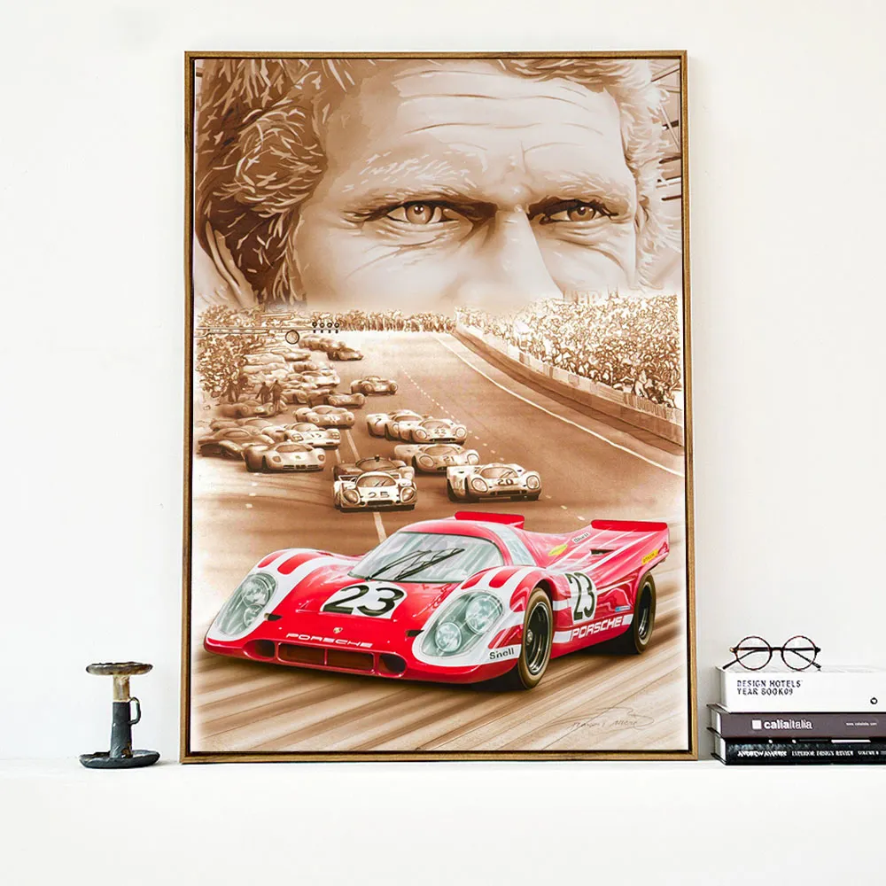 24 Hours Of Le Mans Poster Print Art On Canvas Painting Nordic Wall Art Picture For Living Noom Home Decoration Frameless