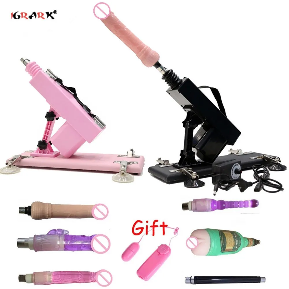 Automatic sexy Machine With Dildo Attachments Female Masturbator Male Vibrator Pumping Gun Toys For Adults Men Women Vagina