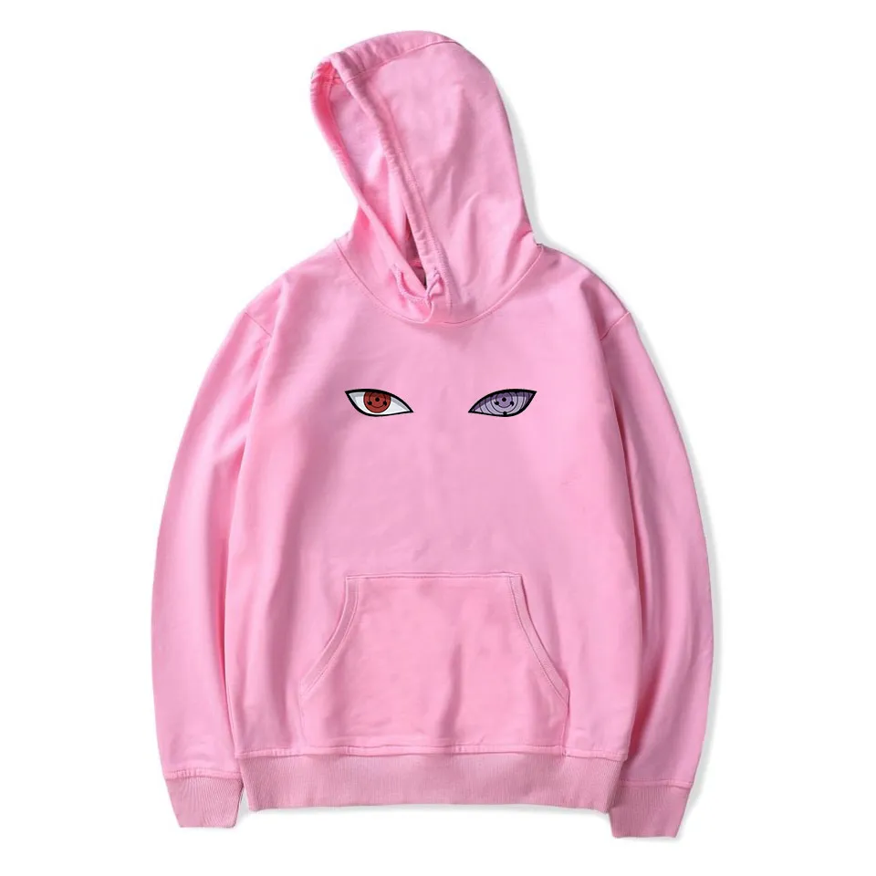 Felpa con cappuccio anime Sasuke occhio ruota di scrittura Felpe con cappuccio stampate da uomo Pullover da donna occhi reincarnazione bidimensionali Felpa Harajuku y2k Streetwear coppia di moda