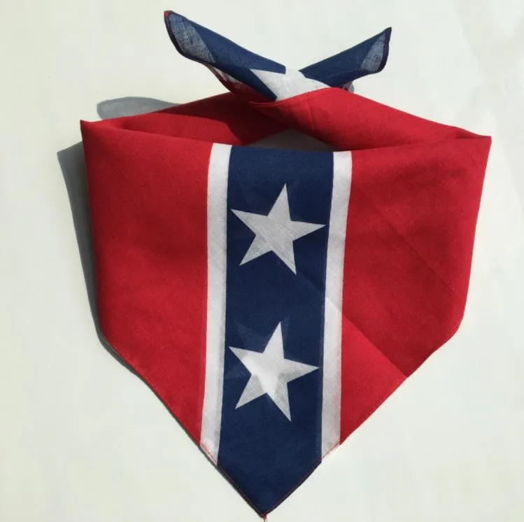 Party Favor 55 * 55cm Confederate Rebel Flag Bandanas Flags Imprimer Bandana pour les bandeaux ADT deux côtés SN4510