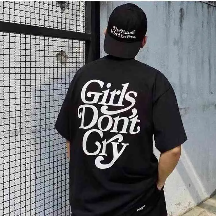 Men T Shirt Human Made Co Branded Girls Dont Cry Cotton Short ...
