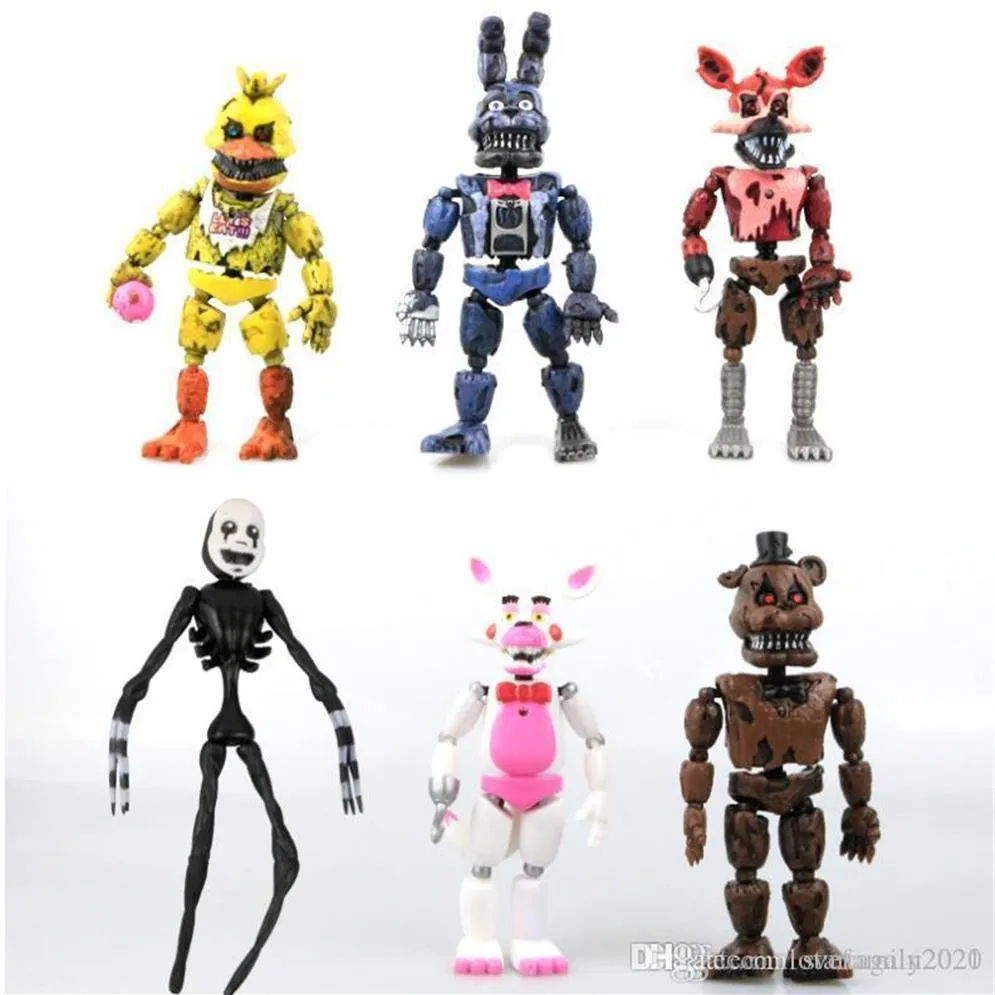 FNAF Five Nights At Freddy's Toy Action mini Figure Freddy Foxy Bonnie  Chica B