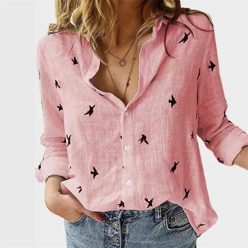 Fashion Linen Blouse Shirt Women Tops Tee Womens Tops and Blouses Feminina Party Shirts Woman Clothes Ropa Plus Size 4XL 5XL 210326