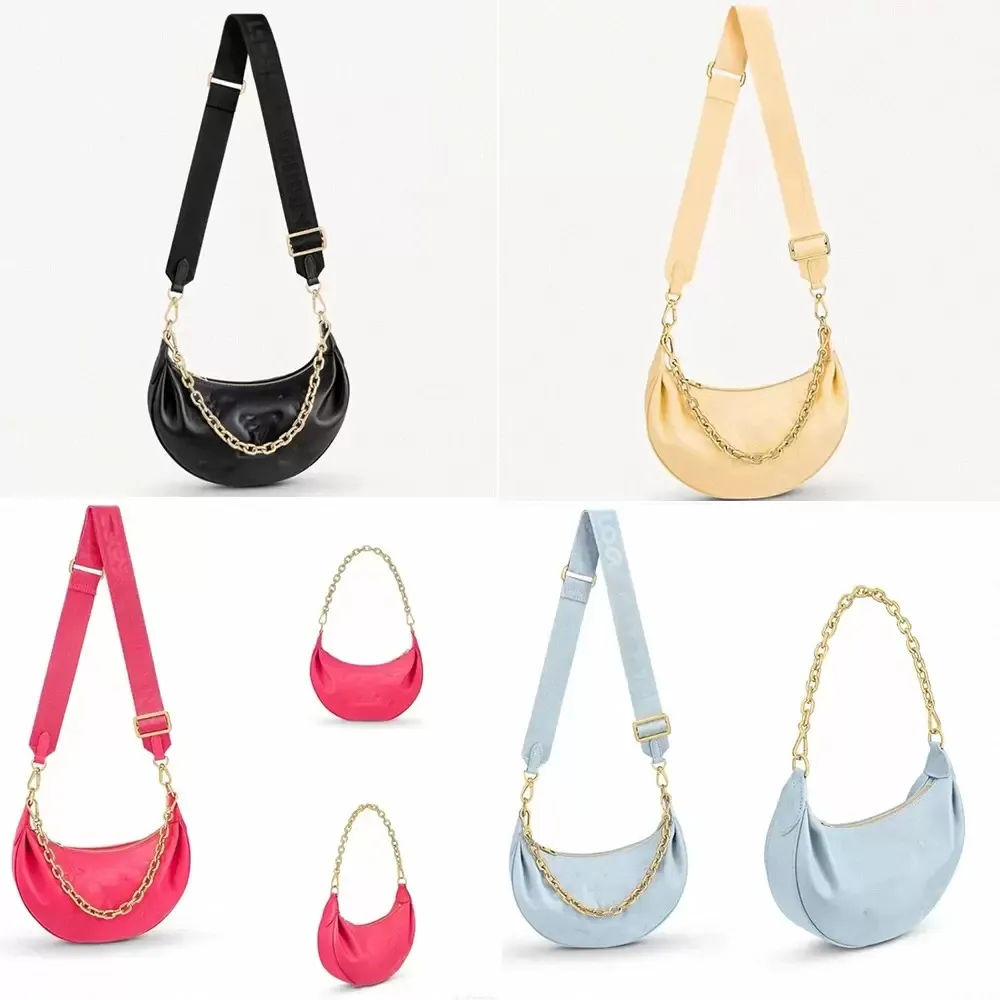 Luxurys Designers Bolsa Bola Carteira Mulheres sobre a Lua Hobo Bag Lady Messenger Calf Coloque Coloque Puffy e Half -Lua Funcional Ajusta Ajustável