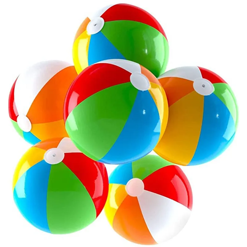 Party levererar uppblåsbar strandboll Färgglad PVC Blowing Ball Seaside Waterball