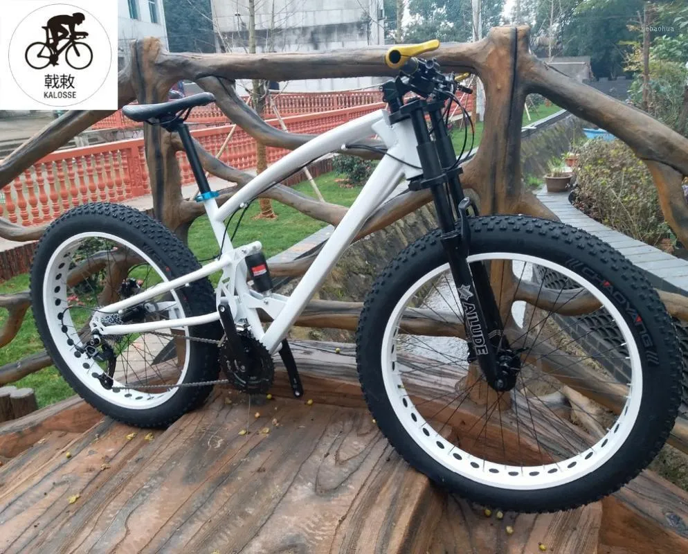 Kalosse Full Surch Fat Bike 26 * 4.0 Opony 17-calowe hamulce hydrauliczne M370 Rower, prędkość śniegu 27