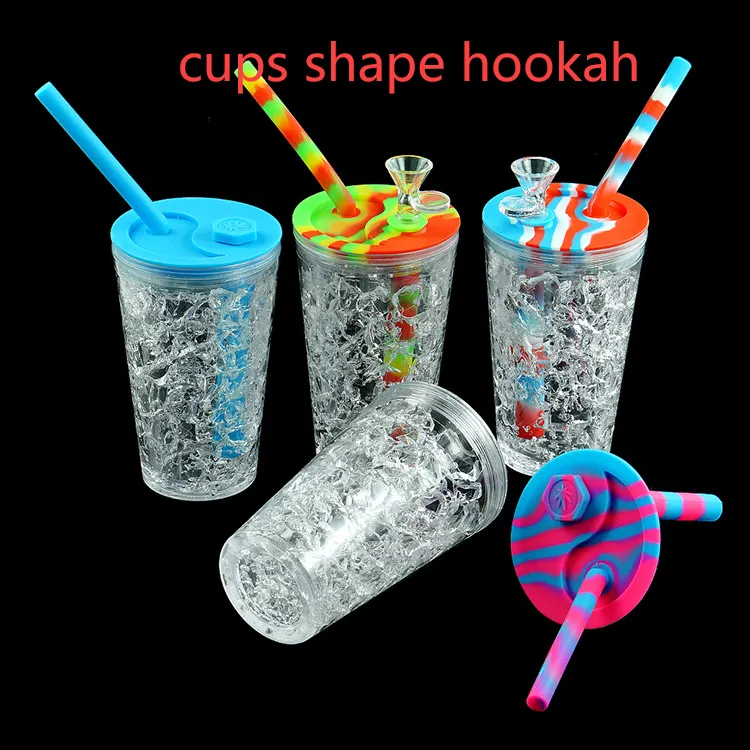 Padrão de gelo multicolorido Cachimilha de silicone Outros acessórios para fumar colorido Frozen Silicones Hookahs