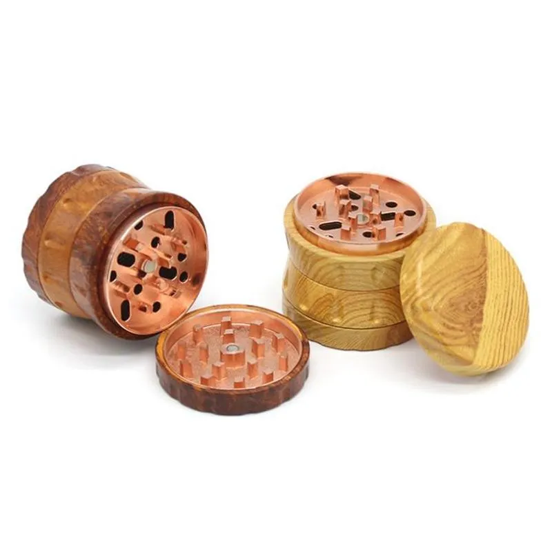 Wooden Tobacco Grinders 4 Layers Smoke Grinder Reusable Smoking Set Herb Crusher Smoking Accessories Size About 52mm Wholesale BT791